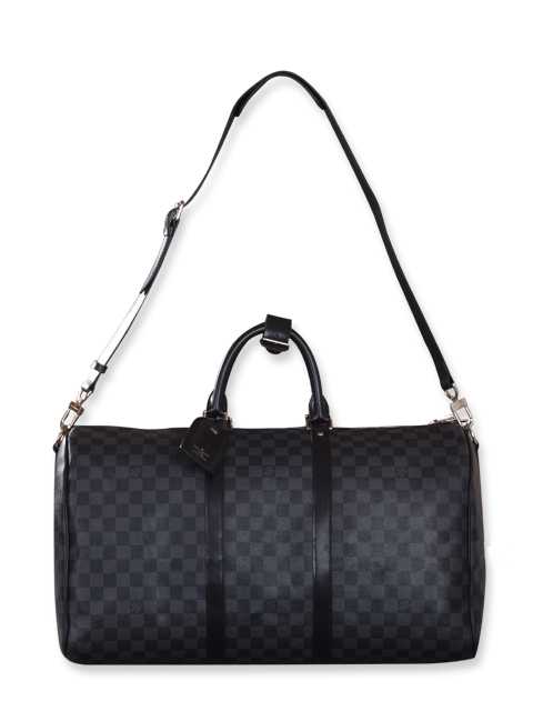 High Quality Louis Vuitton Damier Canvas Keepall 50 With Shoulder Strap N4141